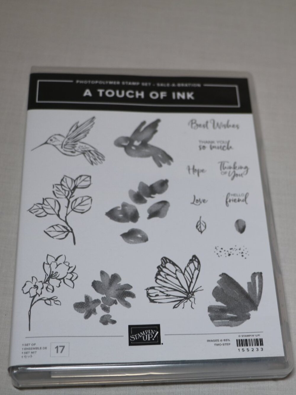 Stampin up A Touch Of Ink 17 piece NIP Stamp set
